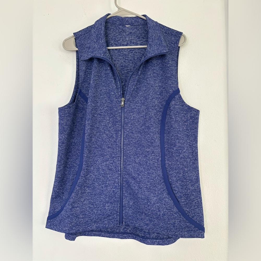 UNDER ARMOUR PURPLE BLUE ZIP UP ATHLETIC VEST SZ LARGE